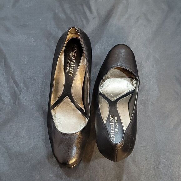 NATURALIZER N5 COMFORT LEATHER LOW HEEL PUMP - Picture 4 of 14